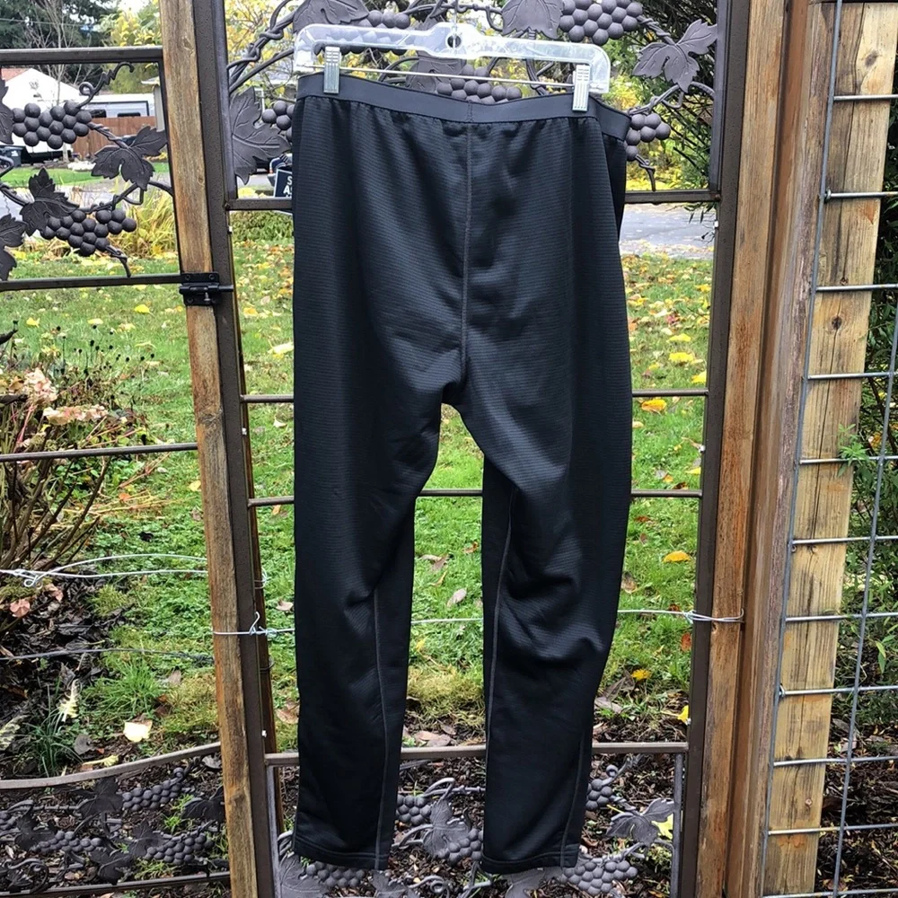 REI black polyester blend long underwear size XL